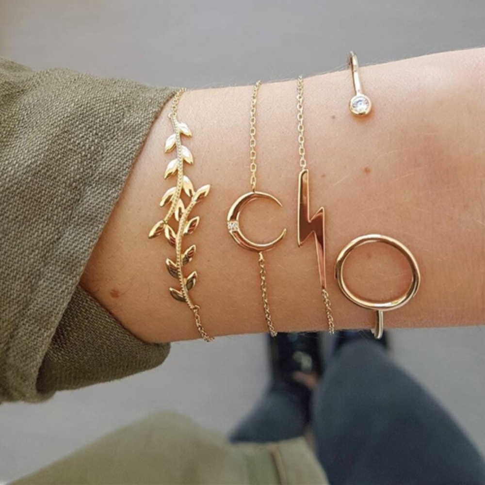 'Anise' Gold Bracelet Set